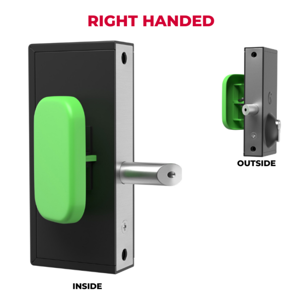 quick exit push pad lock with panic exit and key access right handed