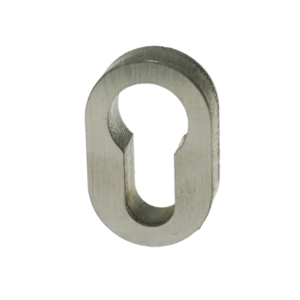 Weldable steel security escutcheon for key cylinder